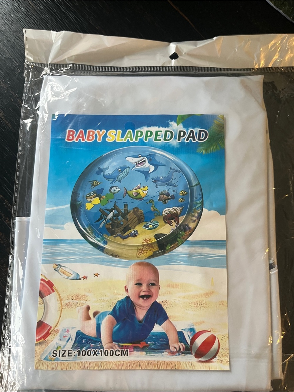 Baby Slapped Pad - White Kids Play Bib